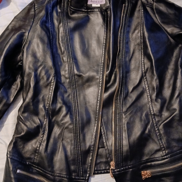 Rene Lion faux leather moto jacket - Picture 2 of 2